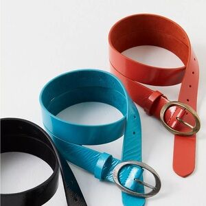 Free People Kit Patent Belt Size S/M NWT Color Bronze Age